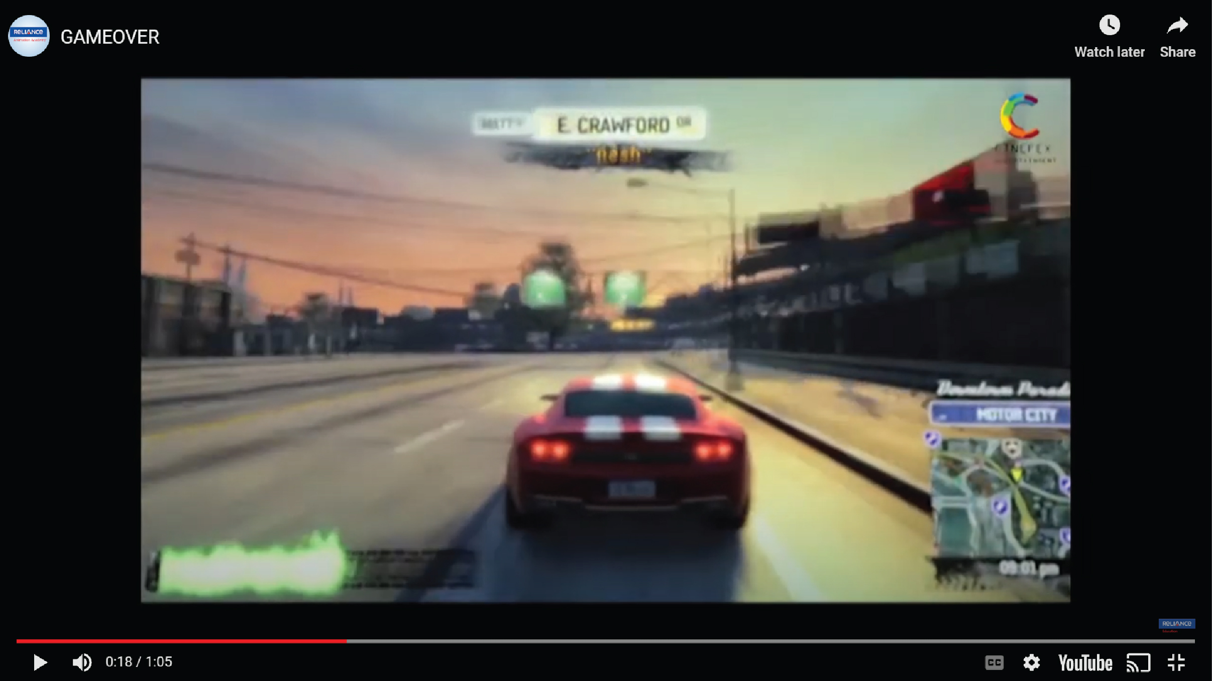 Reliance Animation Academy Mathikere - Gameover